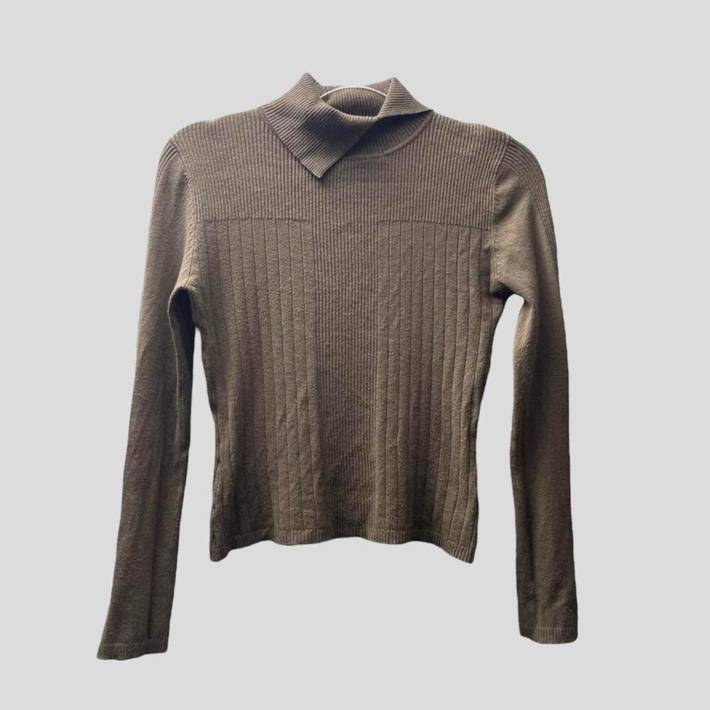 Dollhouse Olive Green Turtleneck Sweater - Picture 4 of 8